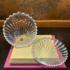 Pair Of Villeroy & Boch Platano Crystal Plates Dishes 7.5” Made In W. Germany